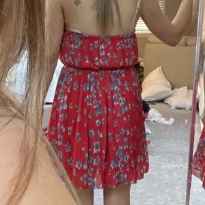 Strapless floral dress